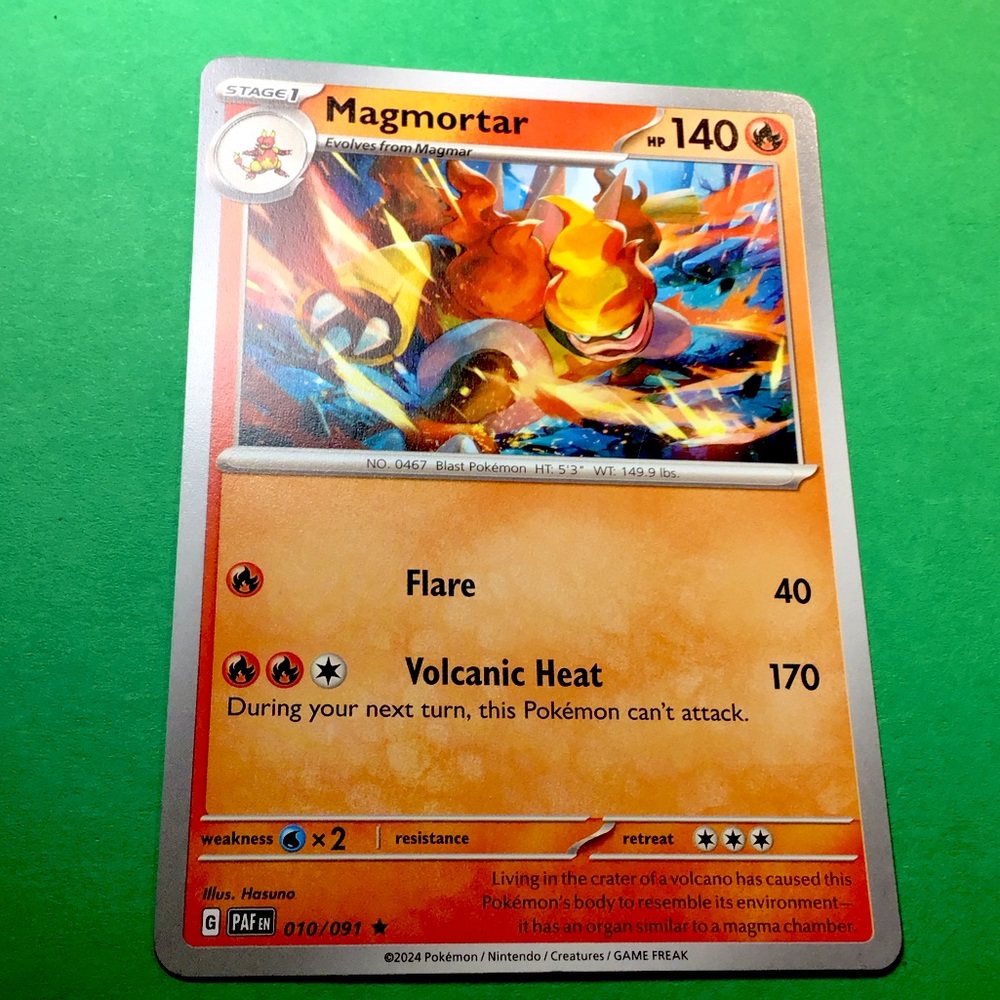 2024 MAGMORTAR 070/097 NONE HOLO RARE SCARLET & VIOLET MINT CONDITION